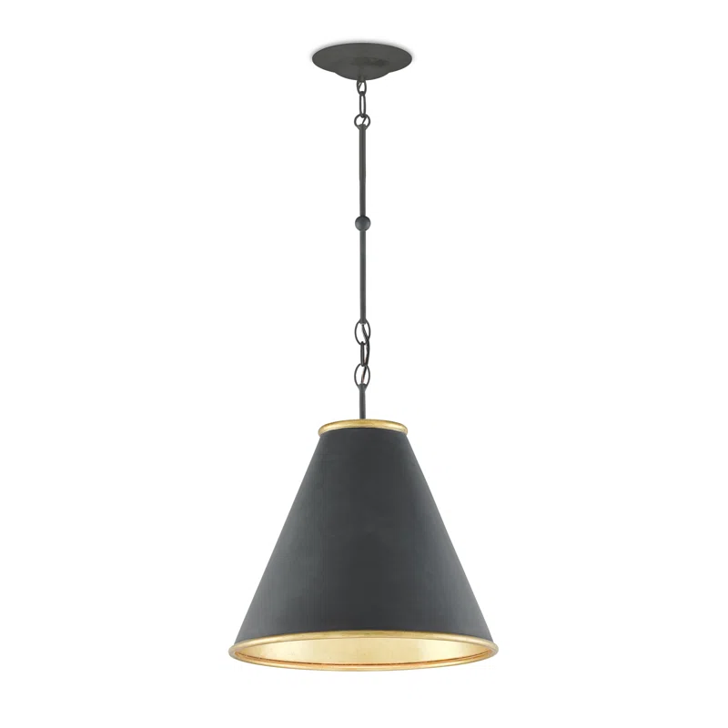 Adkins Pendant - Brass and Black / 16"Dia