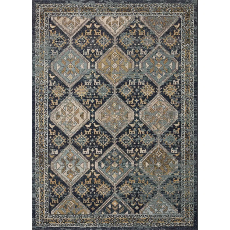 Kelly Clarkson Home Annabella Southwestern Blue Area Rug