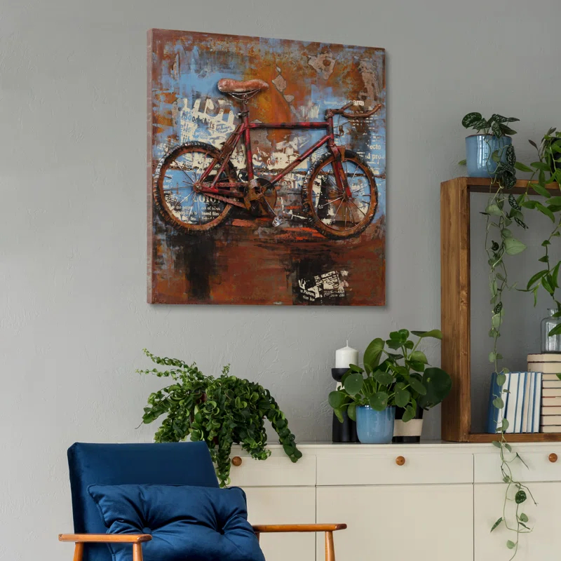 Empire Art Direct 'Biking' 3D Metal Wall Art