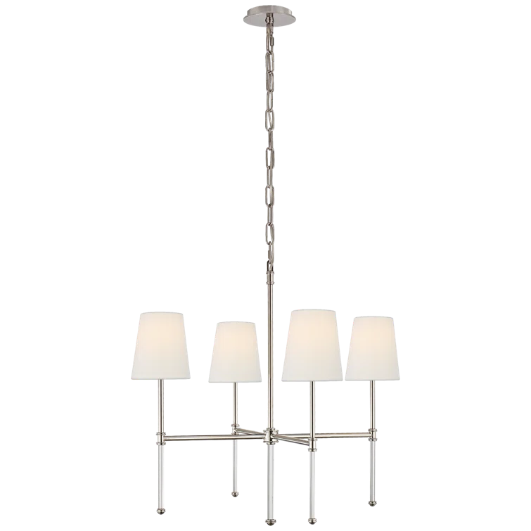 Camille Elegance 27" Crystal and Nickel Chandelier