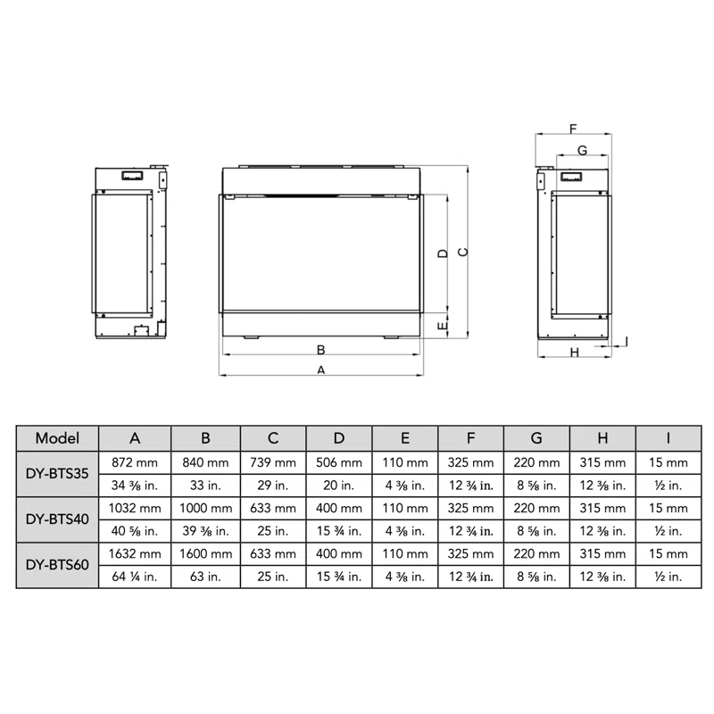 Dynasty Melody Series Multi-sided Smart Electric Fireplaces