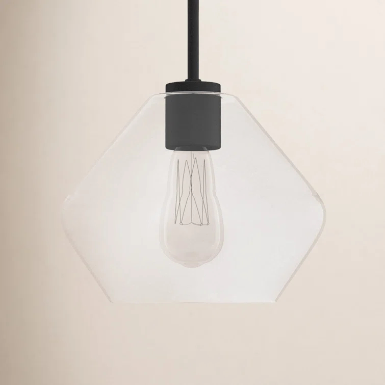 Rooks Single Light Glass Dimmable Pendant