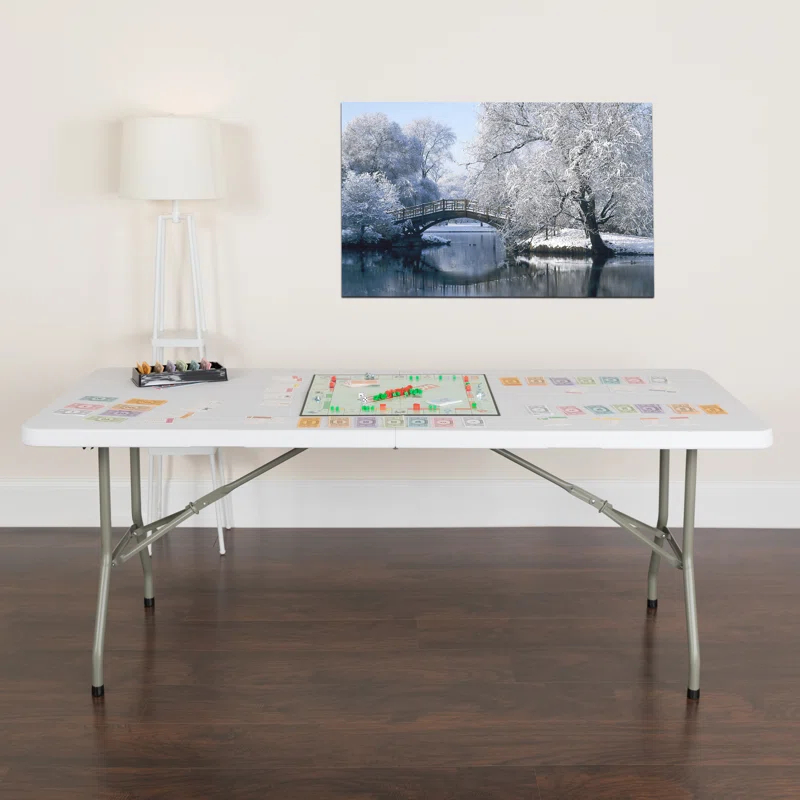 Flash Furniture Noah 6' Rectangular Plastic Folding Event Table with Carrying Handle