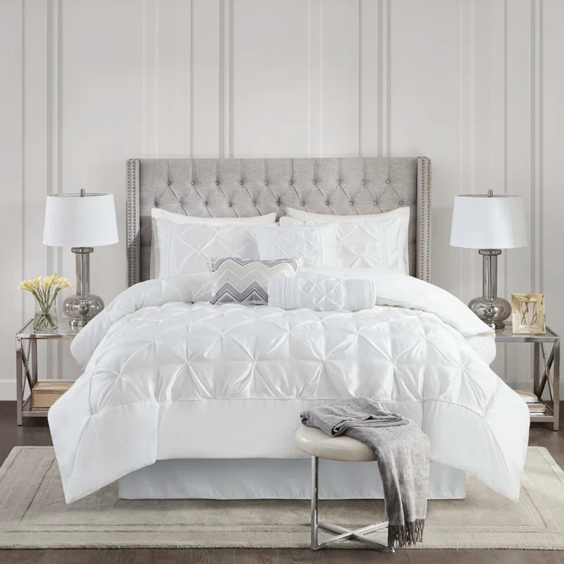 Madison Park Laurel 7 Piece Tufted Comforter Set