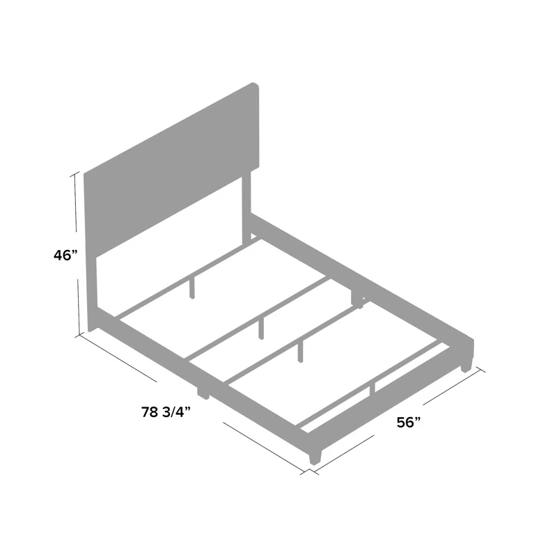 Boyd Sleep Boyd Sleep Milan Linen Fabric Upholstered Platform Bed Frame w/Adjustable Height Headboard, Strong Wood Slat Support, Box Spring/Foundation Required, Easy Effortless Assembly