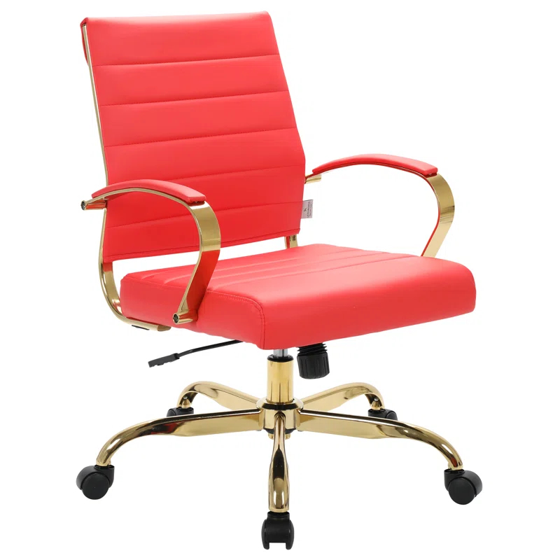 Everly Quinn Naudain Leather Office Conference Chair Modern Executive Meeting Room Chairs