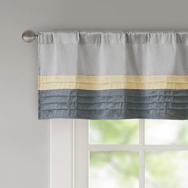 Madison Park Amherst Polyoni Pintuck Single Window Valance & Reviews | Wayfair