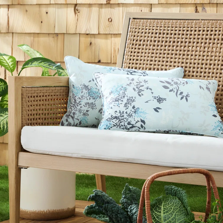 Martha Stewart MARTHA STEWART Charming Foliage Indoor Outdoor Pillow 2-Pack Set, 18" (Set of 2)