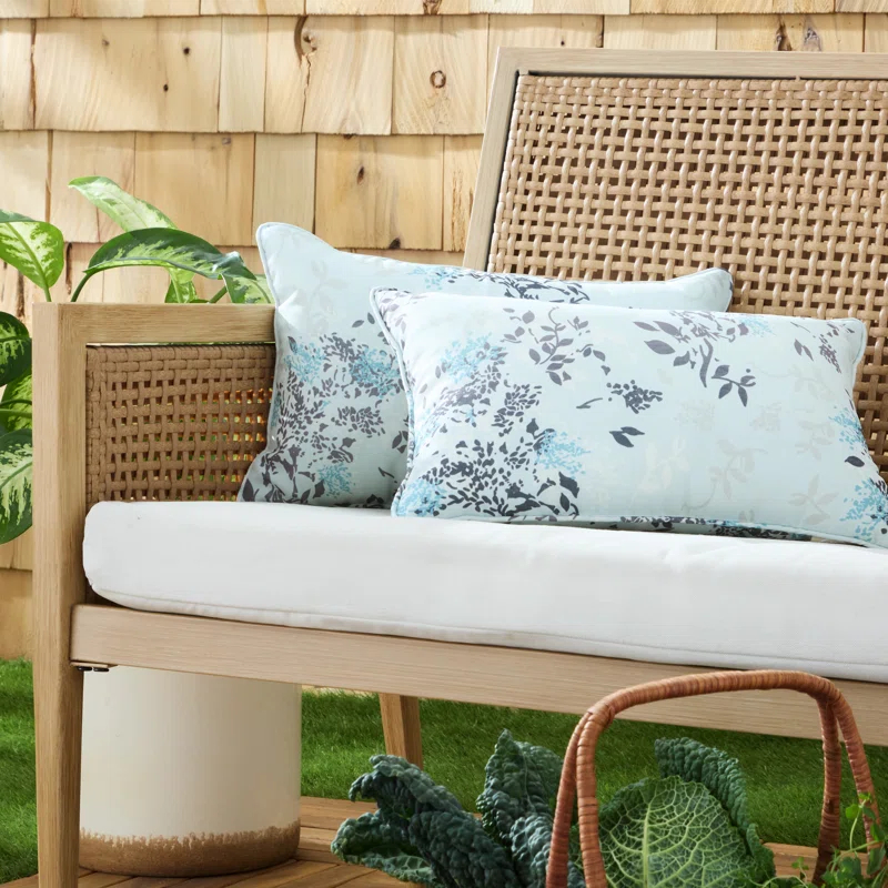 Martha Stewart MARTHA STEWART Charming Foliage Indoor Outdoor Pillow 2-Pack Set, 18" (Set of 2)