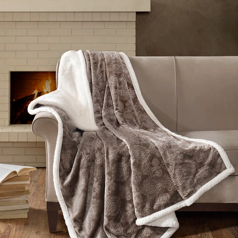 Elma Oversized Textured Plush Throw
