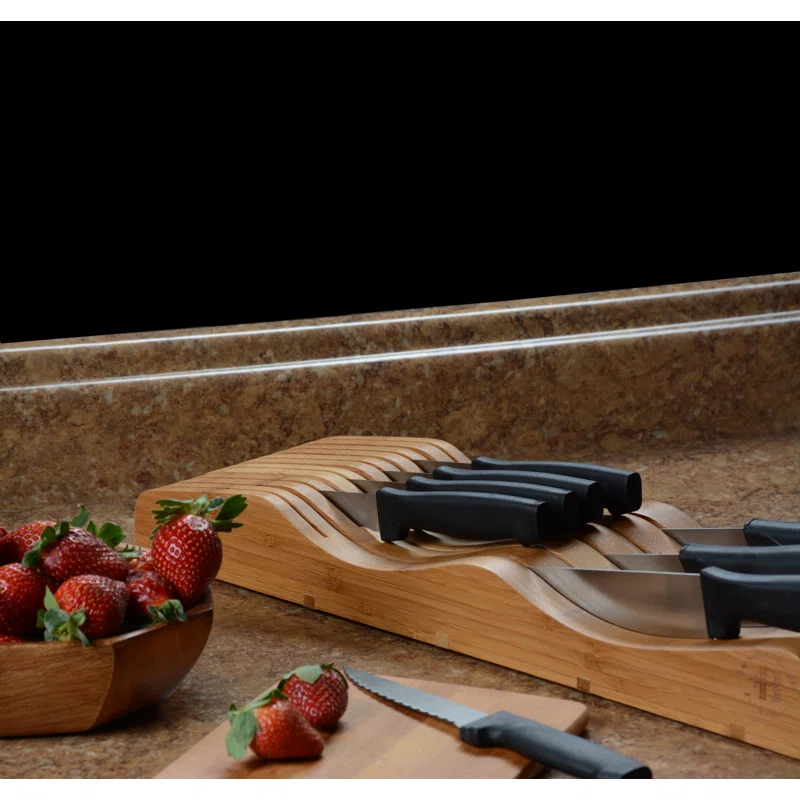 Bambusi Bambüsi 12 Slot Drawer Knife Block