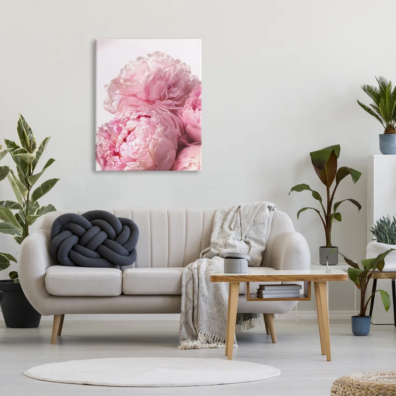 Stupell Industries " Blush Pink Peonies Florals Blooming Over White " by Ziwei Li