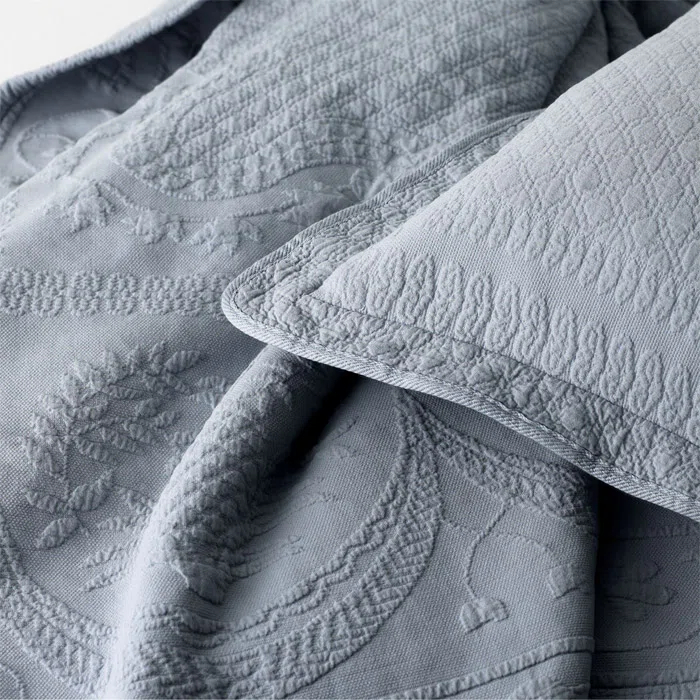 Historic Charleston King Charles Matelasse Traditional Cotton Floral Coverlet