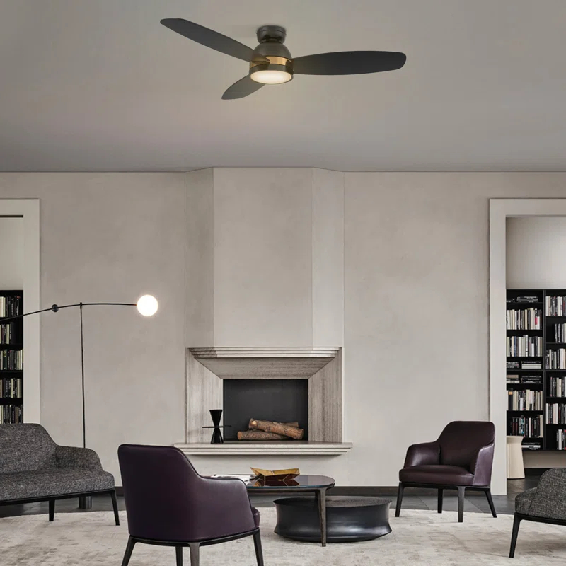 CARRO Smart Flush Mount Ceiling Fan with Light, Remote Control, DC Motor