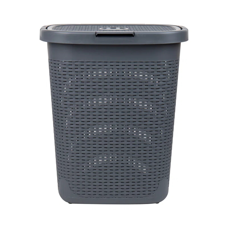 Mind Reader Mind Reader 50L Slim Laundry Hamper, Clothes Basket, Lid, Plastic
