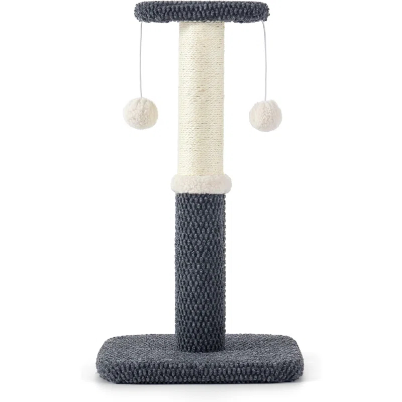 Tall Cat Scratching Post - Premium Sisal Rope Highly Resistant Carpet Scratching Posts For Indoor Cats Adults, Sturdy Large Cat Scratch Pole With Hanging Ball,