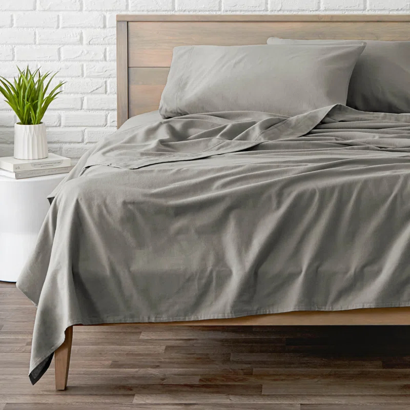 Bare Home Flannel Machine Woven Sheet Set