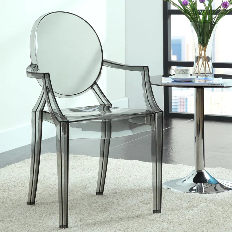Plata Import Casper Dining Armchair in Smoke