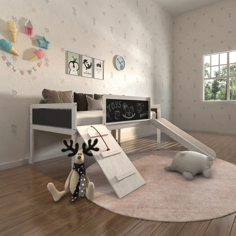 Twin Solid Wood Platform Loft Bed by Donco Kids