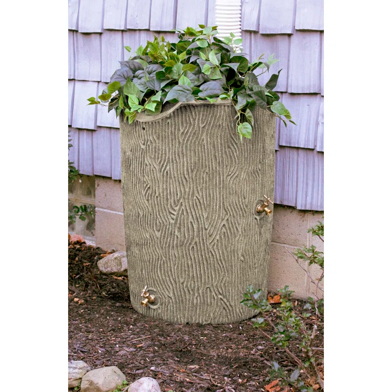 Good Ideas Good Ideas 50 Gallons Plastic Drainable Dual Overflow Planter Rain Barrel