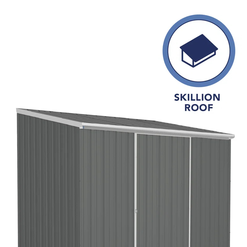 Absco Absco EZI Slider 5 ft. W x 7 ft. D Galvanized Steel Storage Shed