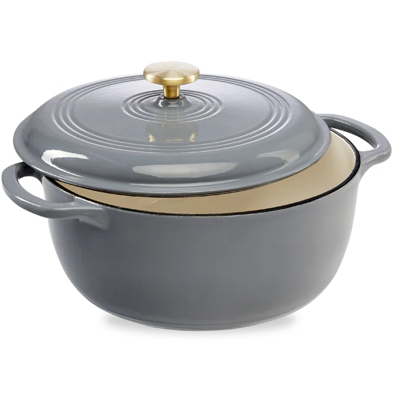 Best Choice Products Enamel Cast-Iron Dutch Oven, Heavy-Duty Cookware w/ Dual Handles, Lid