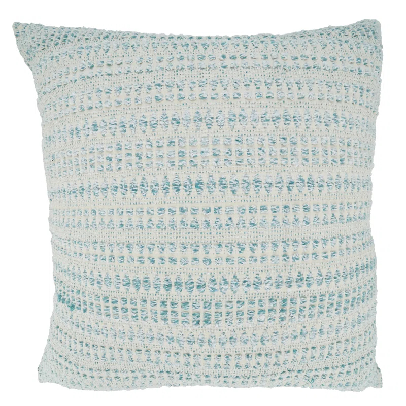 Saro Celeste Collection Geometric Cotton Blend Throw Pillow