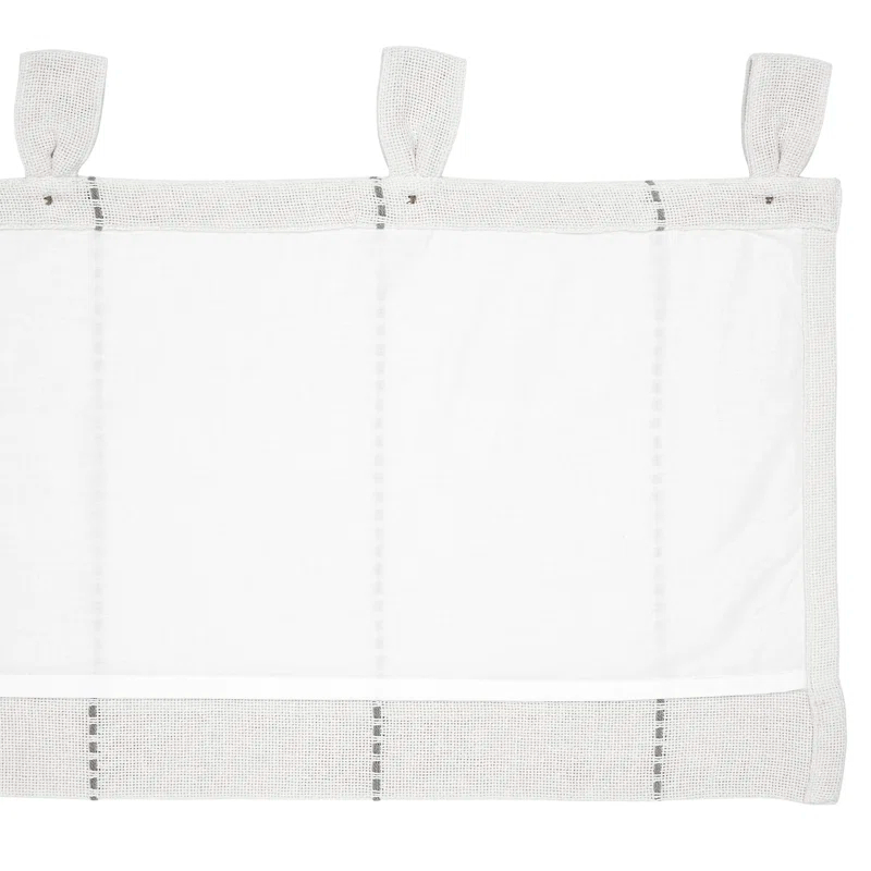 Gracie Oaks Cumberledge Stitched Burlap Tailored Window Valance