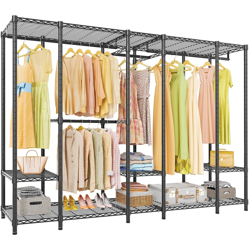89.8'' Metal Freestanding Garment Rack