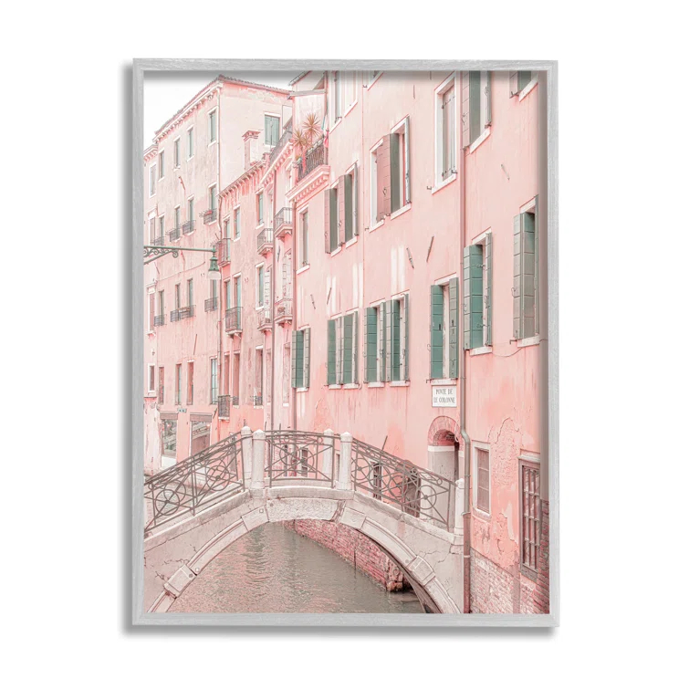 Stupell Industries City Canal Bridge Photography On Wood by Erin Marie Photograph | Wayfair