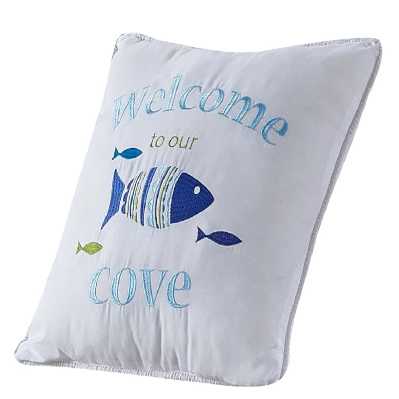Universal Home Fashions Welcome Cove Script Throw Pillow