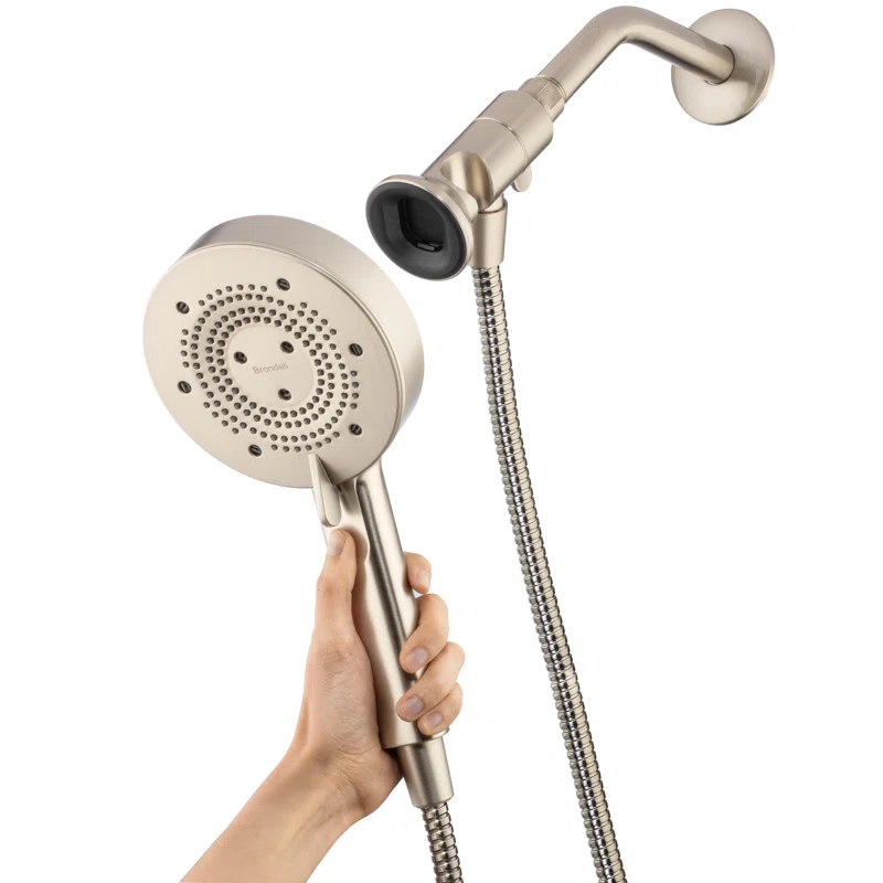 Brondell NE80-HSHNBB-BN Nebia Yuba 5-Setting Handshower with HaloNetic Docking System 1.5 gpm