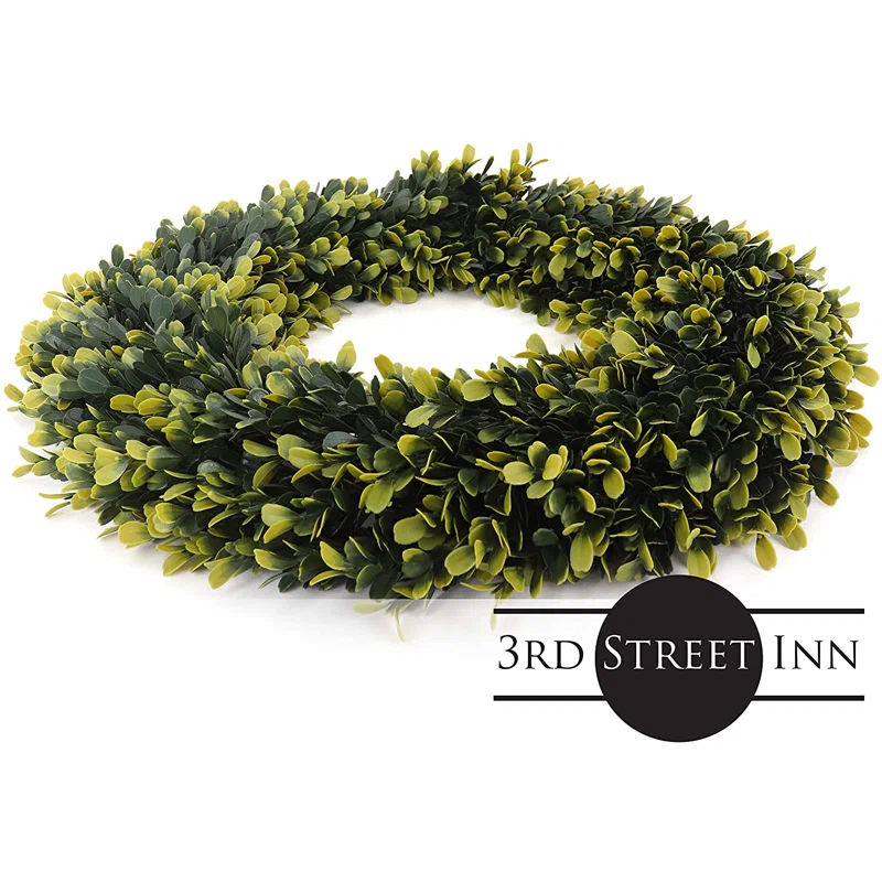 3rd Street Inn Faux Boxwood Wreath (Set of 2)