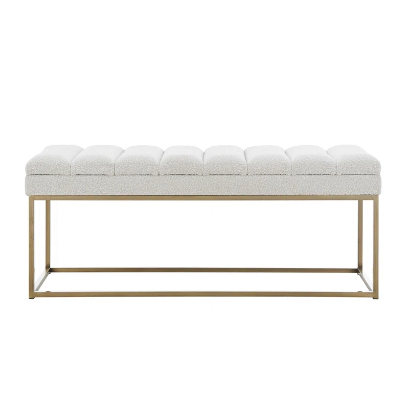 Everly Quinn Georgenia Polyester Upholstered Bench