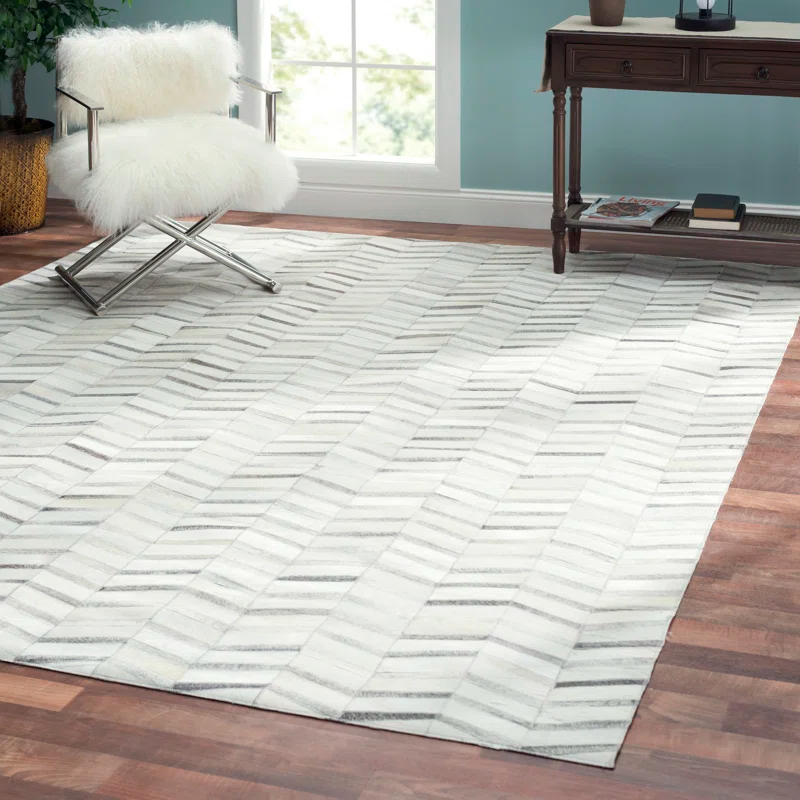 Pasargad Cowhide Chevron Rug