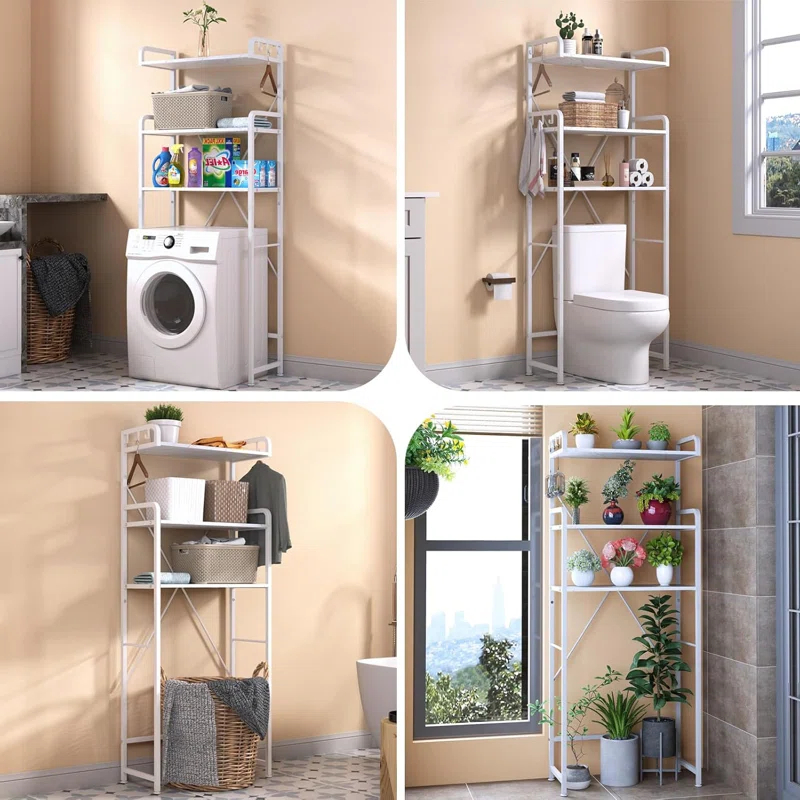 Over The Toilet Storage Rack With 3-Tier Bathroom Shelves