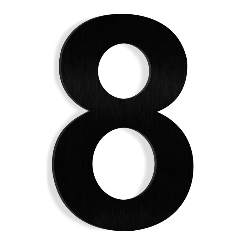 Barton 6'' H Stainless Steel House Number