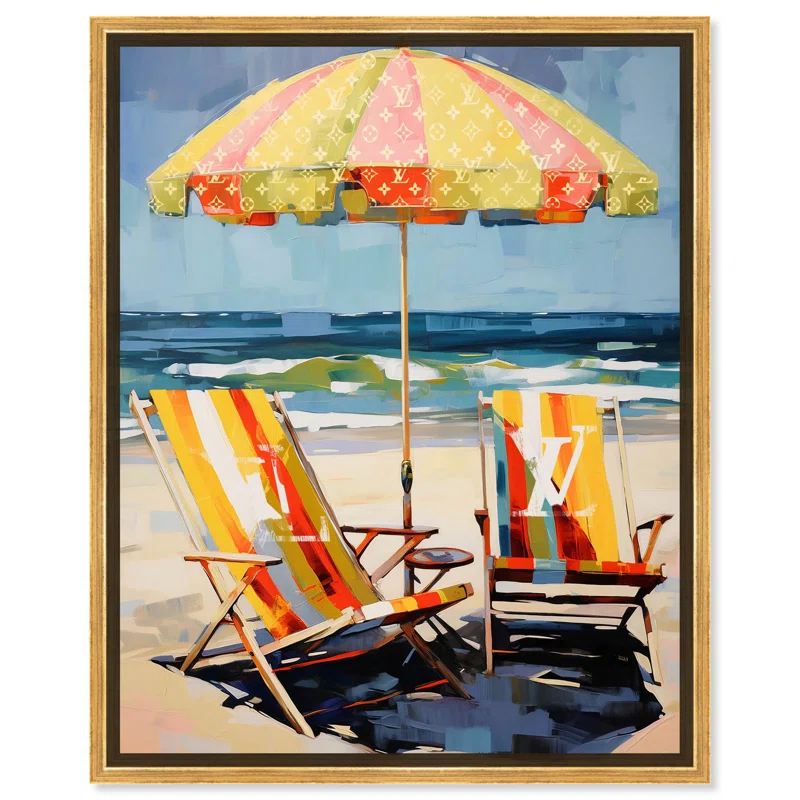 Art Remedy Glam Partners at the Beach Canvas Glam Coastal Wall Art by Art Remedy