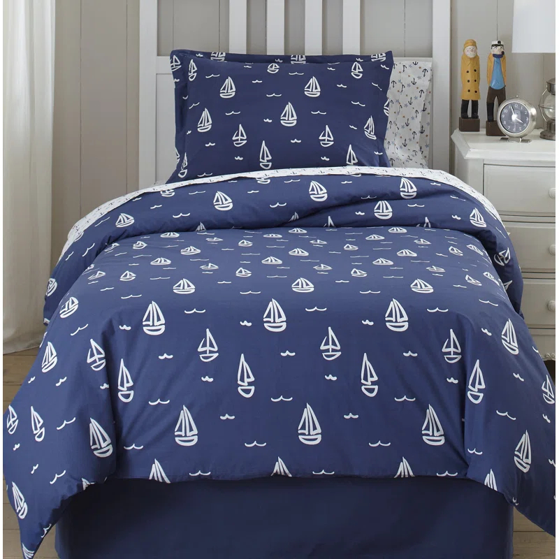Lullaby Bedding Away At Sea Modern & Contemporary Percale Bedding Set