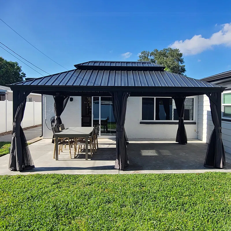 Purple Leaf 18 Ft. W X 12 Ft. D Aluminum Patio Gazebo