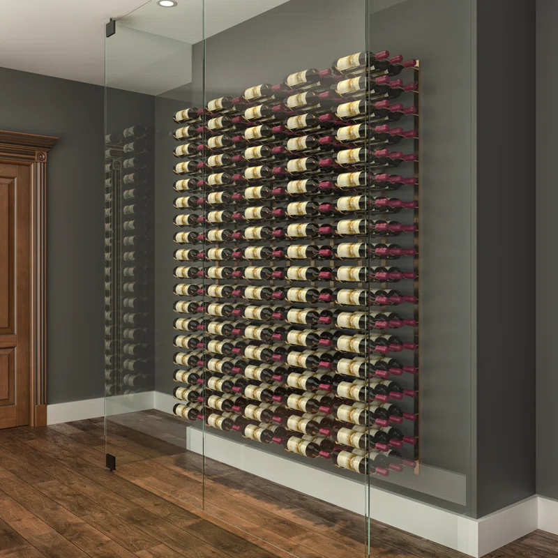 Rebrilliant Indurial 18 Bottle Wall Mounted Wine Bottle Rack
