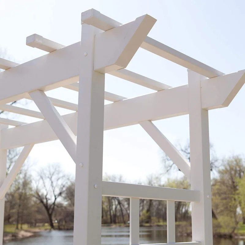 Dura-Trel Providence 28'' W x 64'' D Polyvinyl Chloride (PVC) Arbor in White