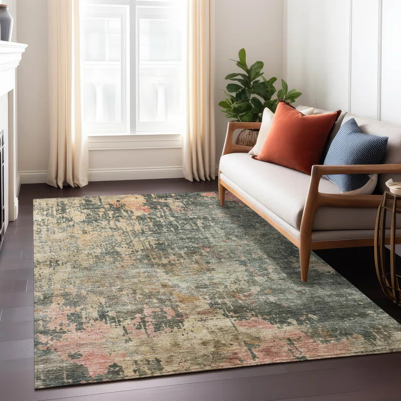 Machine Washable Indoor/Outdoor Chantille ACN1214 Sage Rug