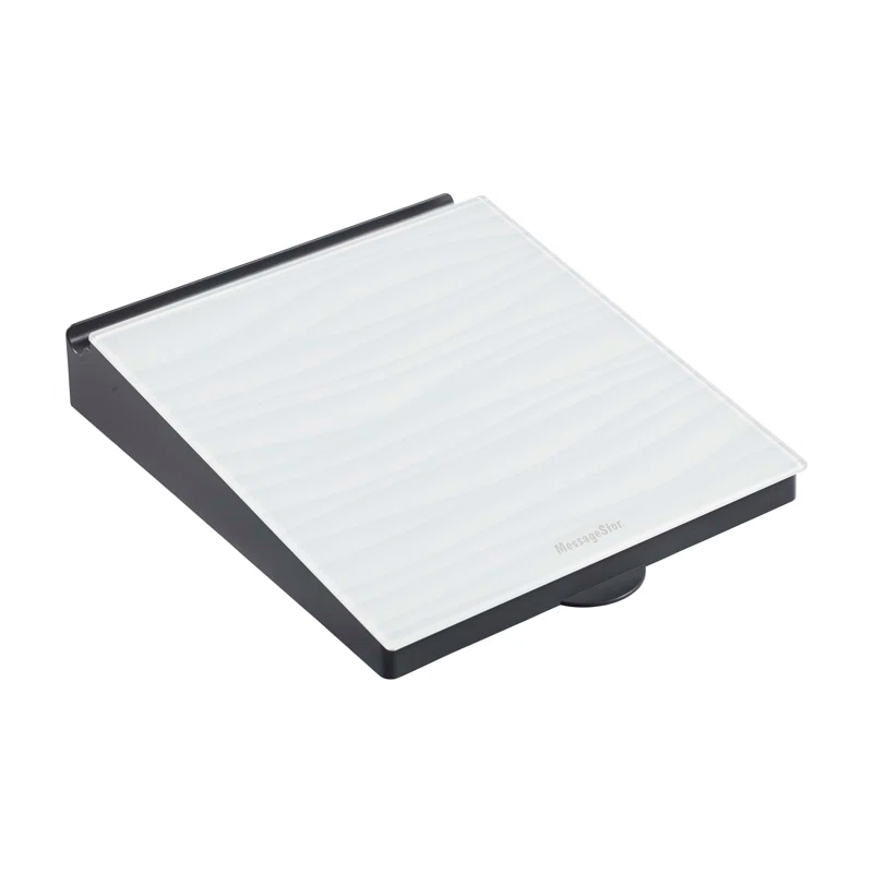 ECR4Kids MessageStor Dry-Erase Glass Board Memo Station, Desk Organizer, Waves