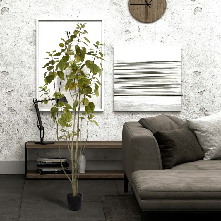 Primrue Artificial Green Potted Cotinus Coggygria Tree