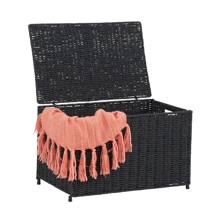 Household Essentials Woven Wicker Storage Chest