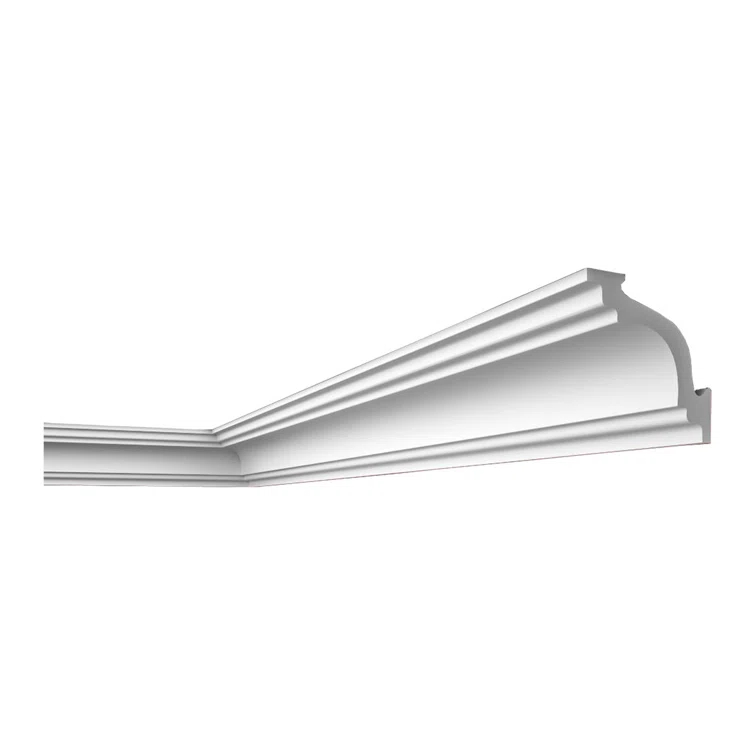 A La Maison Ceilings Ericka 78.5"L x 5.75"W x 4.09"H x 24.09"D Glue-Up Styrofoam Crown Molding 97.5 ln. ft. (Set of 15)