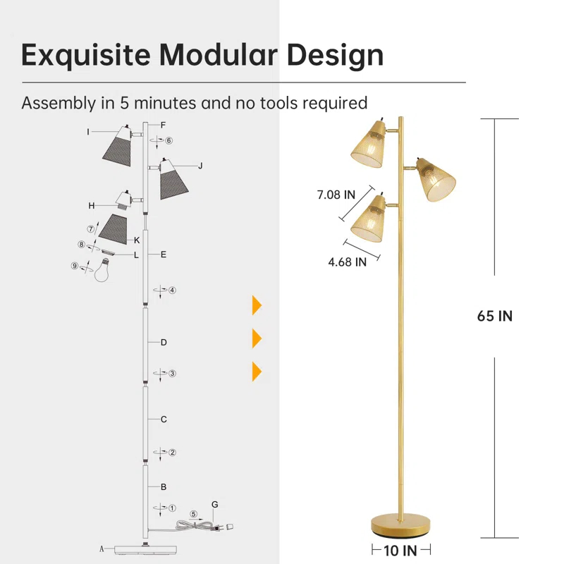 63.5'' Tree Floor Lamp