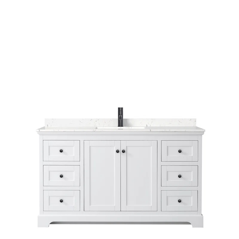 Wyndham Collection Avery 60'' Single Bathroom Vanity with Top