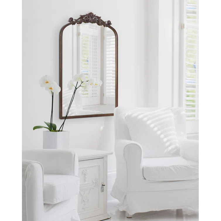 Fleur De Lis Living Anglo Metal Flat Mirror
